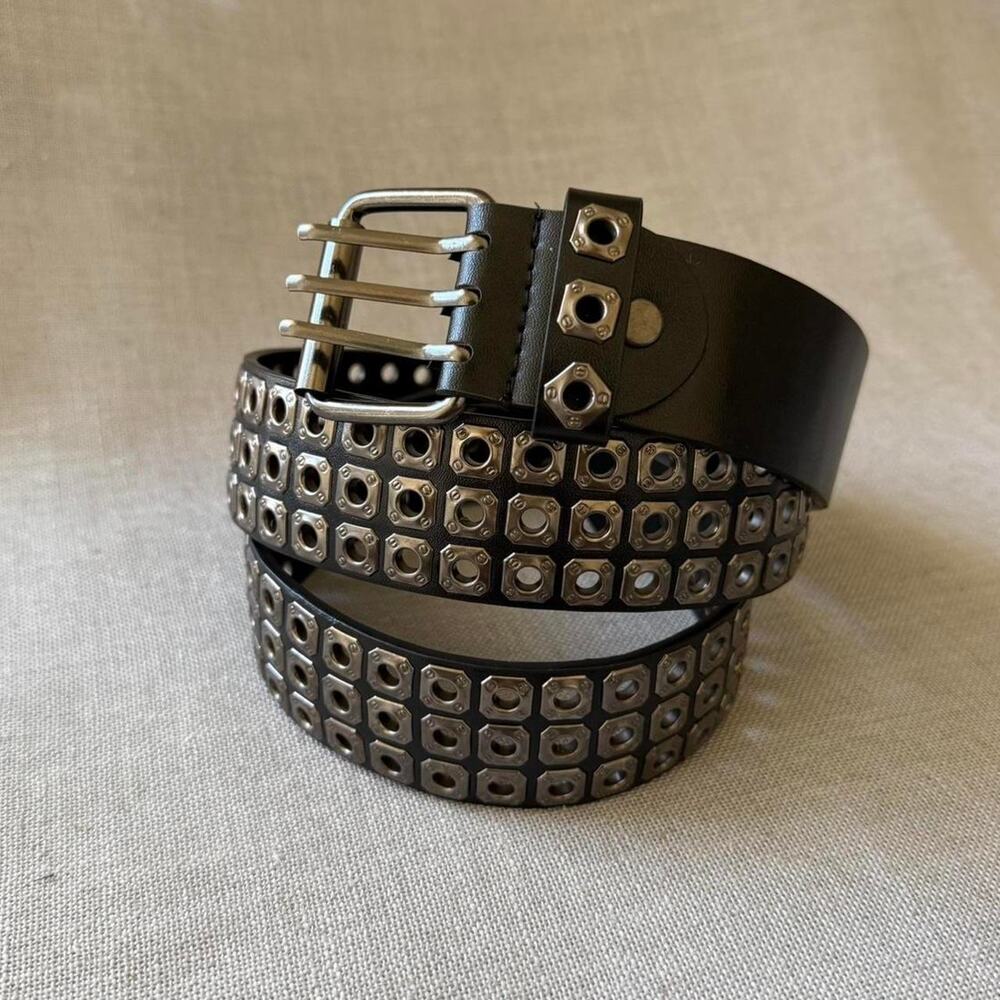Vintage studded metal belt MENS2 - Picture 2 of 6